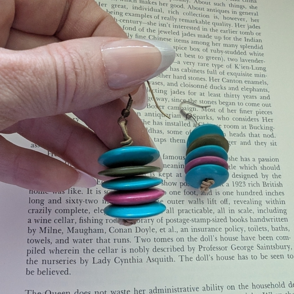 Colorful Layered Disc Earrings